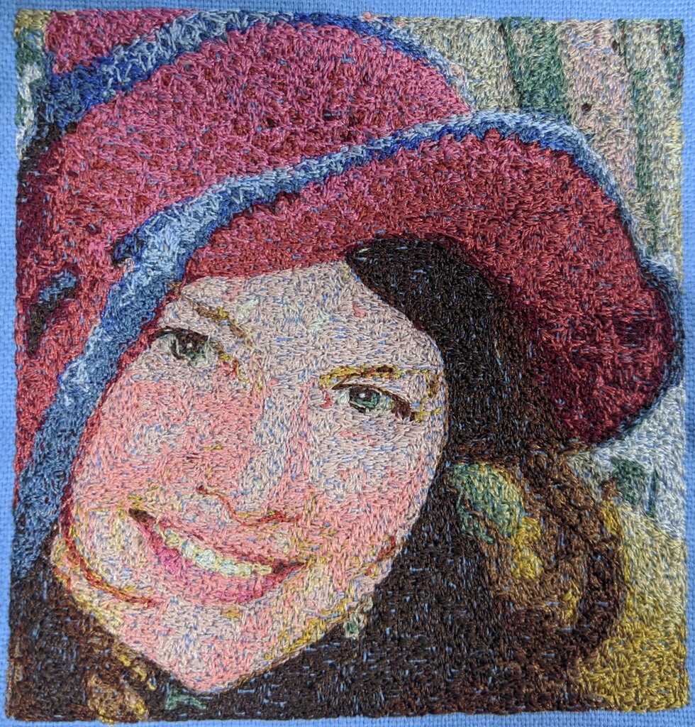 Photo of Sewout on blue background (SIZE INCORRECT) 